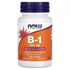 NOW Vitamin B1 100 mg, 100 таблеток NOW Vitamin B1 100 mg, 100 таблеток