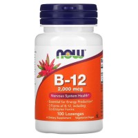 NOW Vitamin B12 2000 mcg, 100 леденцов NOW Vitamin B12 2000 mcg, 100 леденцов