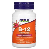 NOW Vitamin B12 5000 mcg, 60 льодяників NOW Vitamin B12 5000 mcg, 60 льодяників