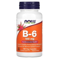 NOW Vitamin B6 100 mg, 100 вегакапсул NOW Vitamin B6 100 mg, 100 вегакапсул