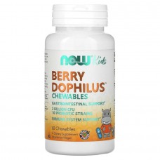 NOW Kids BerryDophilus 2 Billion Chewables, 60 жевательных таблеток - Ягоды NOW Kids BerryDophilus 2 Billion Chewables, 60 жевательных таблеток - Ягоды