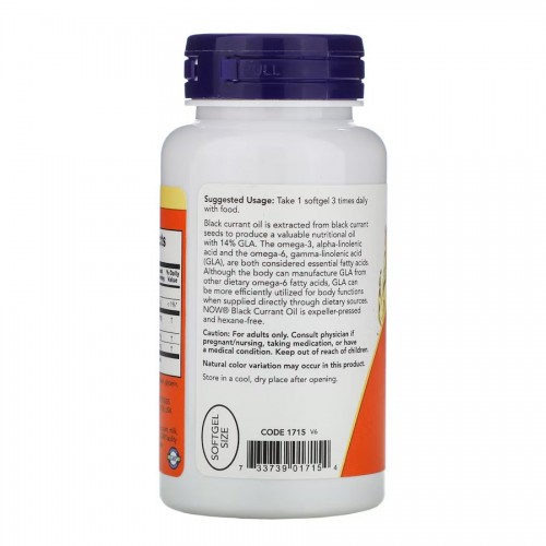 NOW NOW Black Currant Oil 500 mg, 100 капсул CN10167 NOW NOW Black Currant Oil 500 mg, 100 капсул CN10167