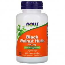 NOW Black Walnut Hulls 500 mg, 100 капсул