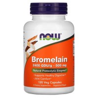 NOW Bromelain 500 mg, 120 вегакапсул