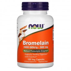 NOW Bromelain 500 mg, 120 вегакапсул