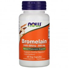 NOW Bromelain 500 mg, 60 вегакапсул