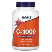 NOW Vitamin C-1000 with Rose Hips & Bioflavonoid, 250 таблеток