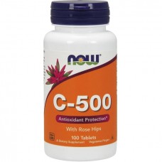 NOW Vitamin C-500 Rose Hips, 100 таблеток NOW Vitamin C-500 Rose Hips, 100 таблеток