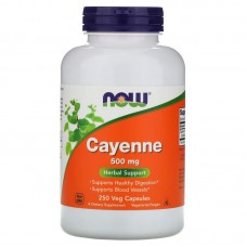 NOW Cayenne 500 mg, 250 вегакапсул