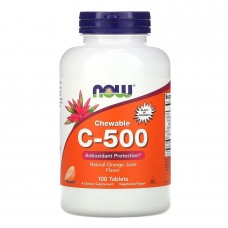 NOW Vitamin C-500, 100 жувальних таблеток - Апельсин NOW Vitamin C-500, 100 жувальних таблеток - Апельсин