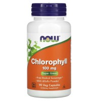 NOW Chlorophyll 100 mg, 90 вегакапсул