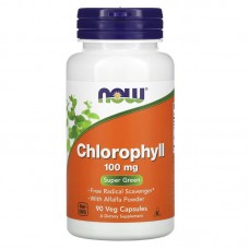 NOW Chlorophyll 100 mg, 90 вегакапсул