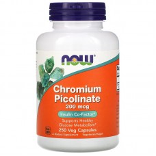 NOW Chromium Picolinate, 250 вегакапсул