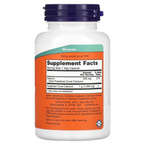 NOW NOW Coral Calcium 1000 mg, 100 вегакапсул CN10346 NOW NOW Coral Calcium 1000 mg, 100 вегакапсул CN10346