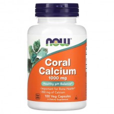 NOW Coral Calcium 1000 mg, 100 вегакапсул