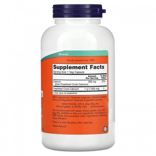 NOW NOW Coral Calcium 1000 mg, 250 вегакапсул CN10347 NOW NOW Coral Calcium 1000 mg, 250 вегакапсул CN10347