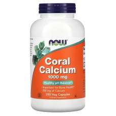 NOW Coral Calcium 1000 mg, 250 вегакапсул