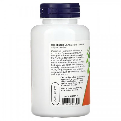 NOW Dandelion Root 500 mg, 100 вегакапсул CN10369 NOW NOW Dandelion Root 500 mg, 100 вегакапсул CN10369 NOW
