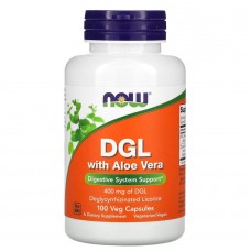 NOW DGL with Aloe Vera, 100 вегакапсул NOW DGL with Aloe Vera, 100 вегакапсул