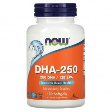 NOW DHA 250 mg, 120 капсул