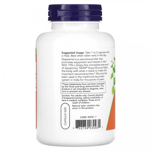 NOW Dopa Mucuna, 180 вегакапсул CN12216 NOW NOW Dopa Mucuna, 180 вегакапсул CN12216 NOW