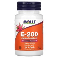 NOW Vitamin E-200 D-Alpha Tocopheryl, 100 капсул NOW Vitamin E-200 D-Alpha Tocopheryl, 100 капсул