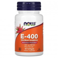 NOW Vitamin E-400 with Mixed Tocopherols, 50 капсул NOW Vitamin E-400 with Mixed Tocopherols, 50 капсул