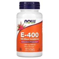 NOW Vitamin E-400 with Mixed Tocopherols, 100 капсул