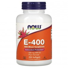 NOW Vitamin E-400 with Mixed Tocopherols, 250 капсул NOW Vitamin E-400 with Mixed Tocopherols, 250 капсул
