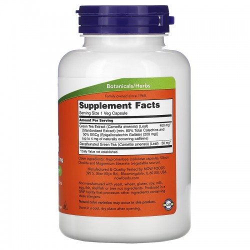 NOW EGCg Green Tea Extract 400 mg, 180 вегакапсул CN10816 NOW NOW EGCg Green Tea Extract 400 mg, 180 вегакапсул CN10816 NOW