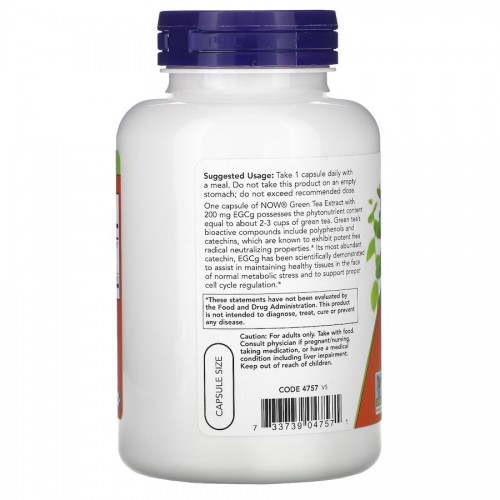 NOW EGCg Green Tea Extract 400 mg, 180 вегакапсул CN10816 NOW NOW EGCg Green Tea Extract 400 mg, 180 вегакапсул CN10816 NOW