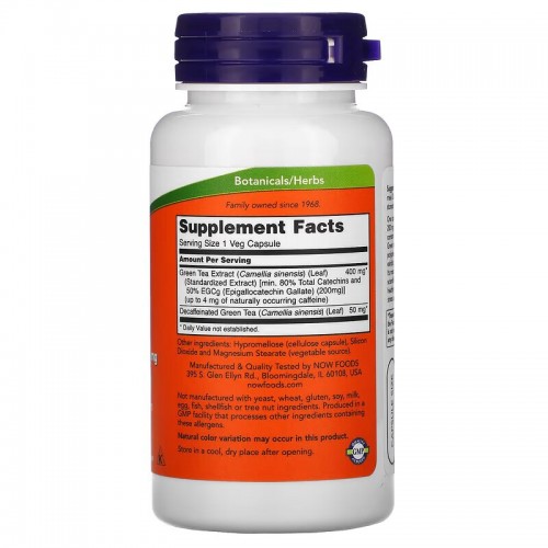 NOW EGCg Green Tea Extract 400 mg, 90 вегакапсул CN10817 NOW NOW EGCg Green Tea Extract 400 mg, 90 вегакапсул CN10817 NOW