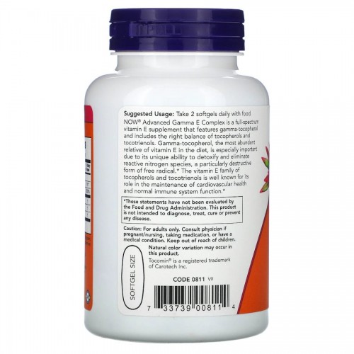 NOW Gamma E Complex, 120 капсул CN13361 NOW NOW Gamma E Complex, 120 капсул CN13361 NOW