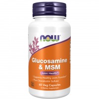 NOW Glucosamine & MSM, 60 вегакапсул NOW Glucosamine & MSM, 60 вегакапсул