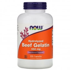 NOW Beef Gelatin 550 mg, 200 капсул