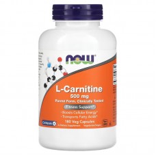 NOW L-Carnitine 500 mg, 180 вегакапсул NOW L-Carnitine 500 mg, 180 вегакапсул
