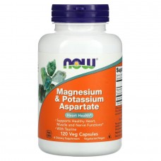 NOW Magnesium & Potassium Aspartate with Taurine, 120 капсул NOW Magnesium & Potassium Aspartate with Taurine, 120 капсул