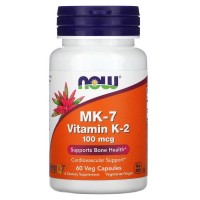 NOW Vitamin K2 (MK7) 100 mcg, 60 вегакапсул NOW Vitamin K2 (MK7) 100 mcg, 60 вегакапсул
