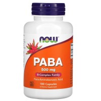 NOW PABA 500 mg, 100 капсул