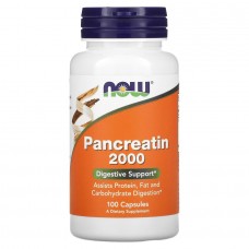 NOW Pancreatin 2000 mcg, 100 капсул NOW Pancreatin 2000 mcg, 100 капсул