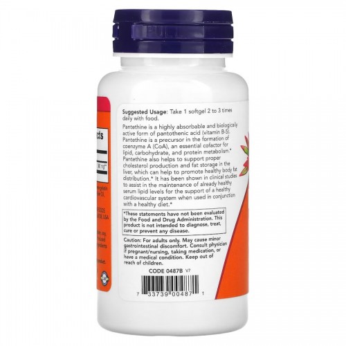 NOW Pantethine 300 mg, 60 капсул CN11566 NOW NOW Pantethine 300 mg, 60 капсул CN11566 NOW