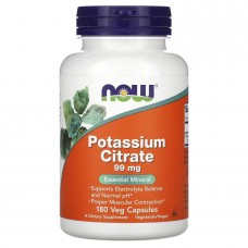 NOW Potassium Citrate 99 mg, 180 капсул NOW Potassium Citrate 99 mg, 180 капсул