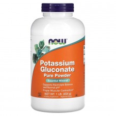 NOW Potassium Gluconate Pure Powder, 454 грам NOW Potassium Gluconate Pure Powder, 454 грам