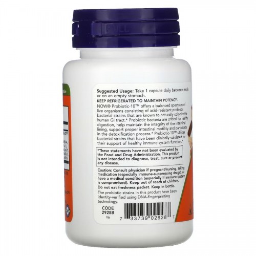 NOW Probiotic-10 50 billion, 50 вегакапсул CN4280 NOW NOW Probiotic-10 50 billion, 50 вегакапсул CN4280 NOW