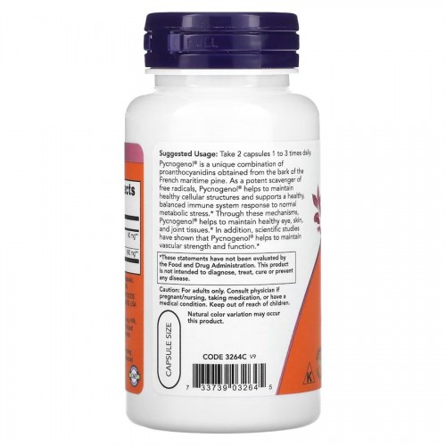 NOW Pycnogenol 30 mg, 60 вегакапсул CN11599 NOW NOW Pycnogenol 30 mg, 60 вегакапсул CN11599 NOW