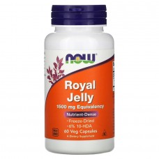 NOW Royal Jelly 1500 mg, 60 вегакапсул NOW Royal Jelly 1500 mg, 60 вегакапсул