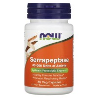 NOW Serrapeptase, 60 вегакапсул NOW Serrapeptase, 60 вегакапсул