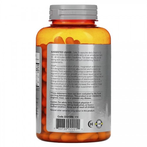 NOW ZMA, 180 вегакапсул CN4267 NOW NOW ZMA, 180 вегакапсул CN4267 NOW