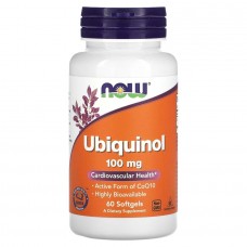 NOW Ubiquinol 100 mg, 60 капсул NOW Ubiquinol 100 mg, 60 капсул