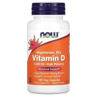 NOW Vitamin D 1000 IU Dry, 120 вегакапсул NOW Vitamin D 1000 IU Dry, 120 вегакапсул